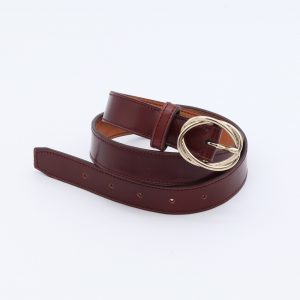 Ceinture en cuir Anémone boucle ovale entrelacée